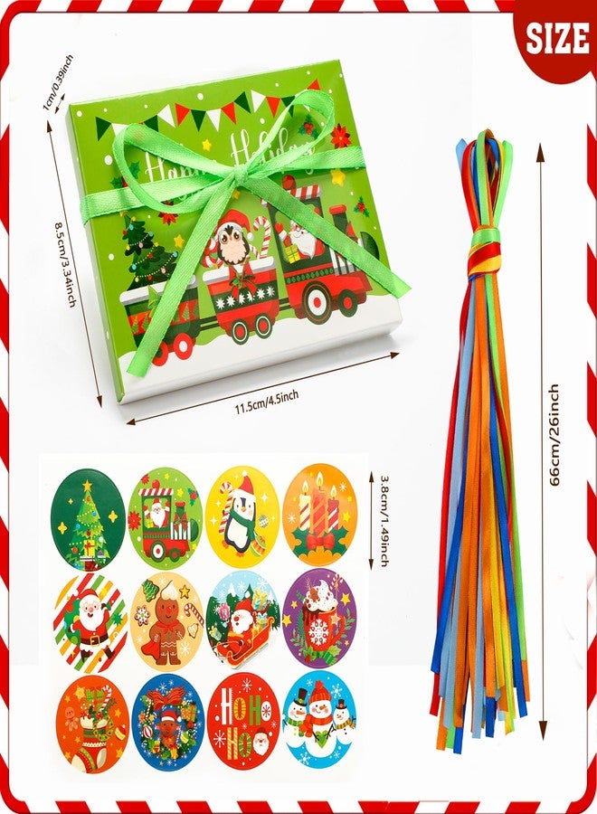 Qpout 36 PCS Christmas Gift Card Holder Boxes with Ribbon,Colorful Paper Decorative Present Wrapping Envelope Gift Card Boxes for Christmas Holiday Gift Decor - Image 2